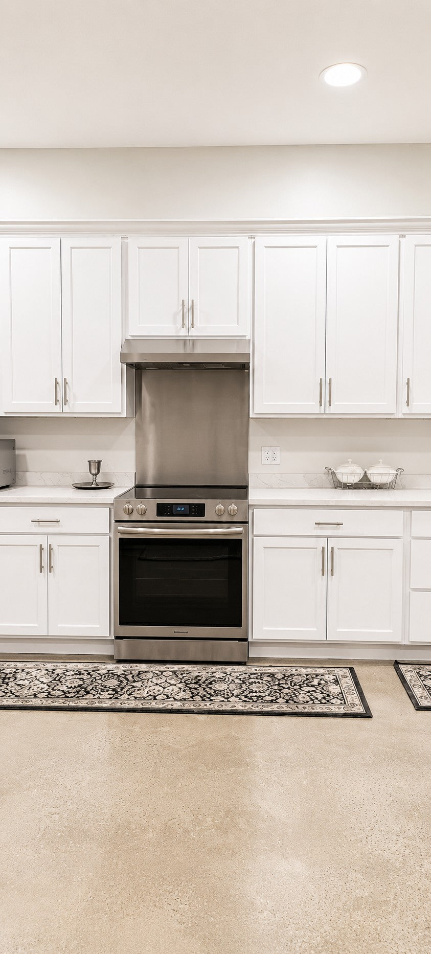 White Shaker Custom Cabinets Range Hood Cabinetry Cabinet Warehouse