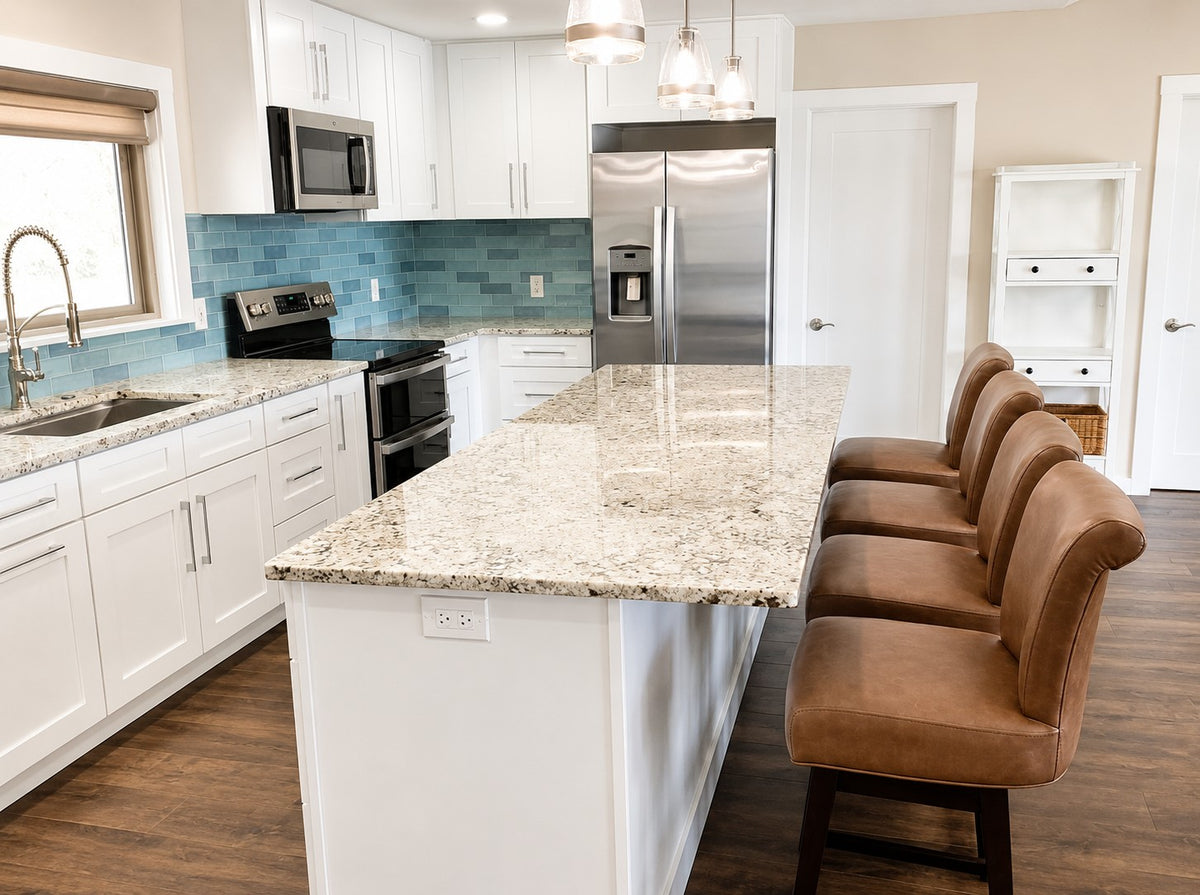 White Shaker Stock Kitchen Cabinets Island Seating Cabinet Warehouse
