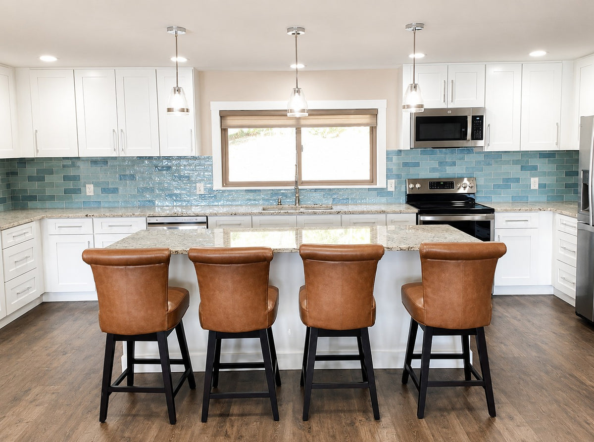White Shaker Stock Kitchen Cabinets Large Island Blue Backsplash Cabinet Warehouse