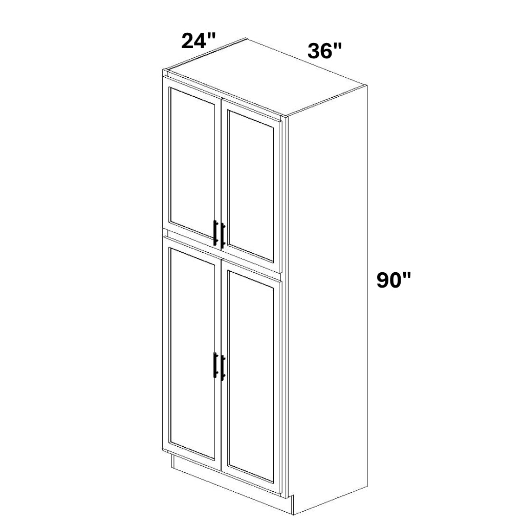 Pantry Cabinet Double Doors Top and Bottom