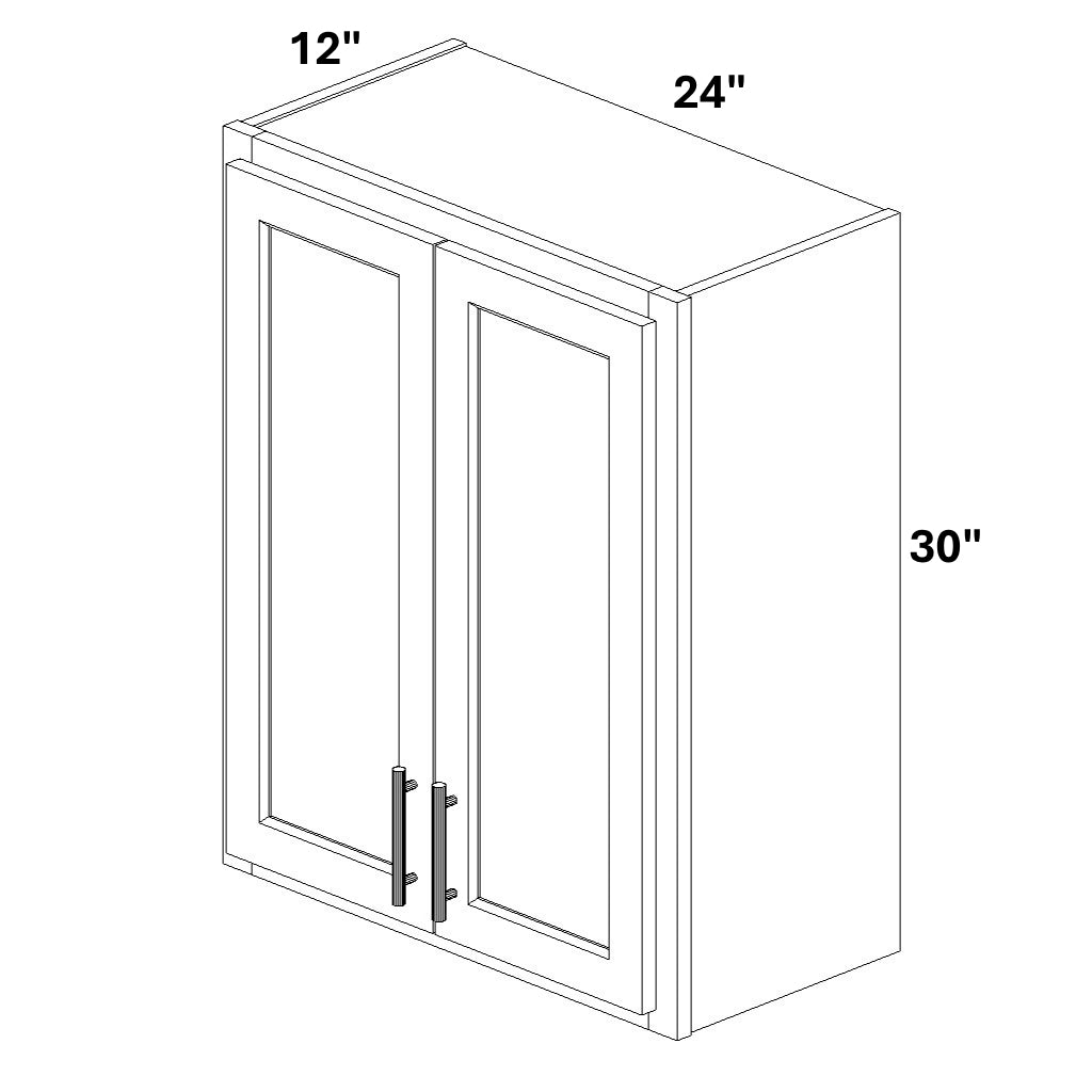 2 Butt Door Wall Cabinet