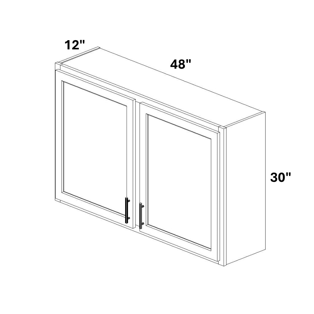 2 Door Wall Cabinet w/ Stile