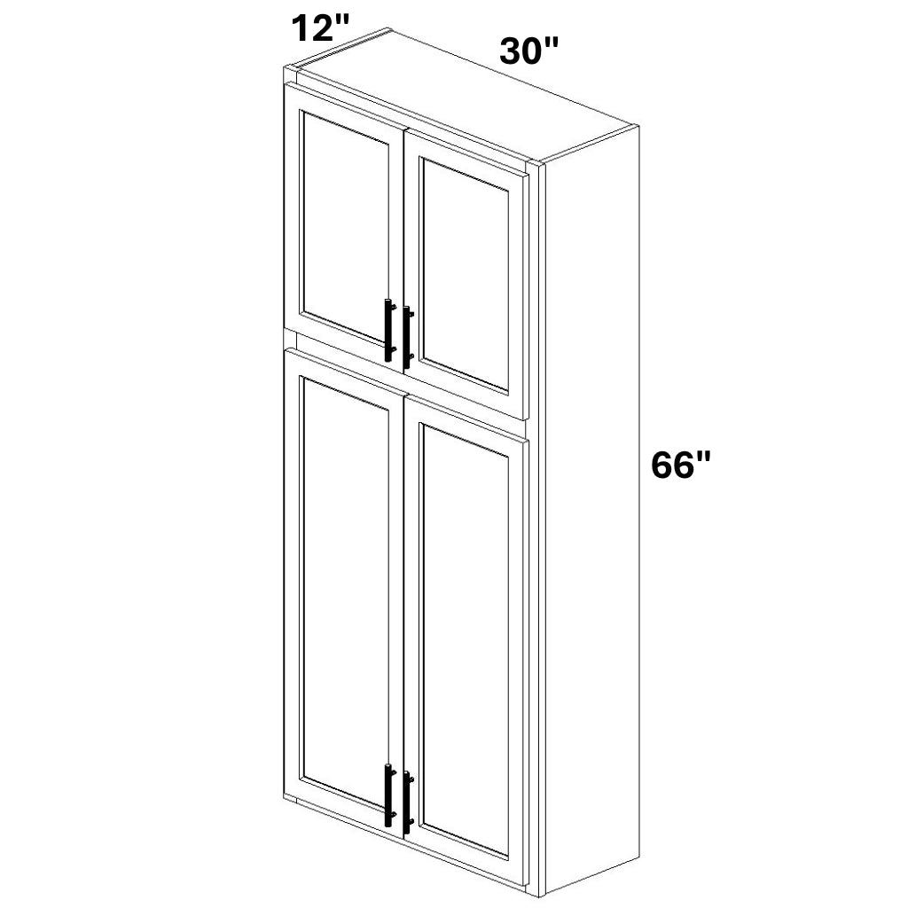 2 Door 24 over 42 Stacked Wall Cabinet