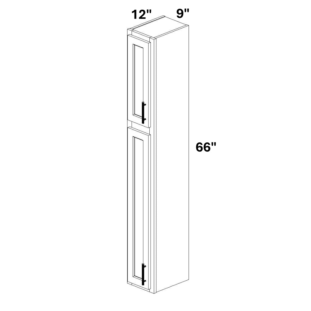 Single Door 24 over 42 Stacked Wall Cabinet