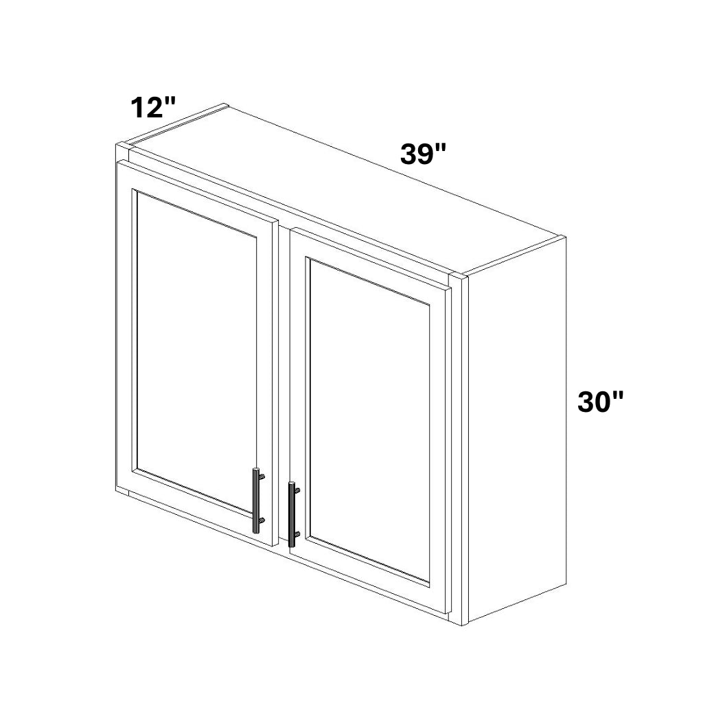 2 Door Wall Cabinet w/ Stile
