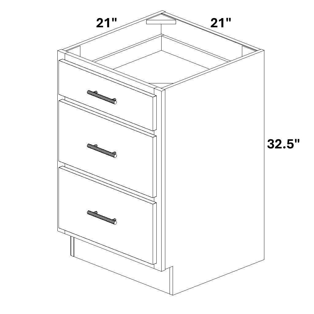 3 Drawer Vanity Base