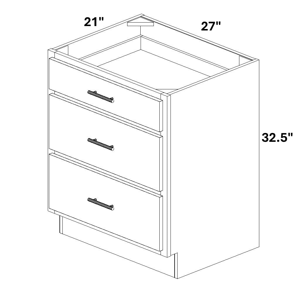 3 Drawer Vanity Base