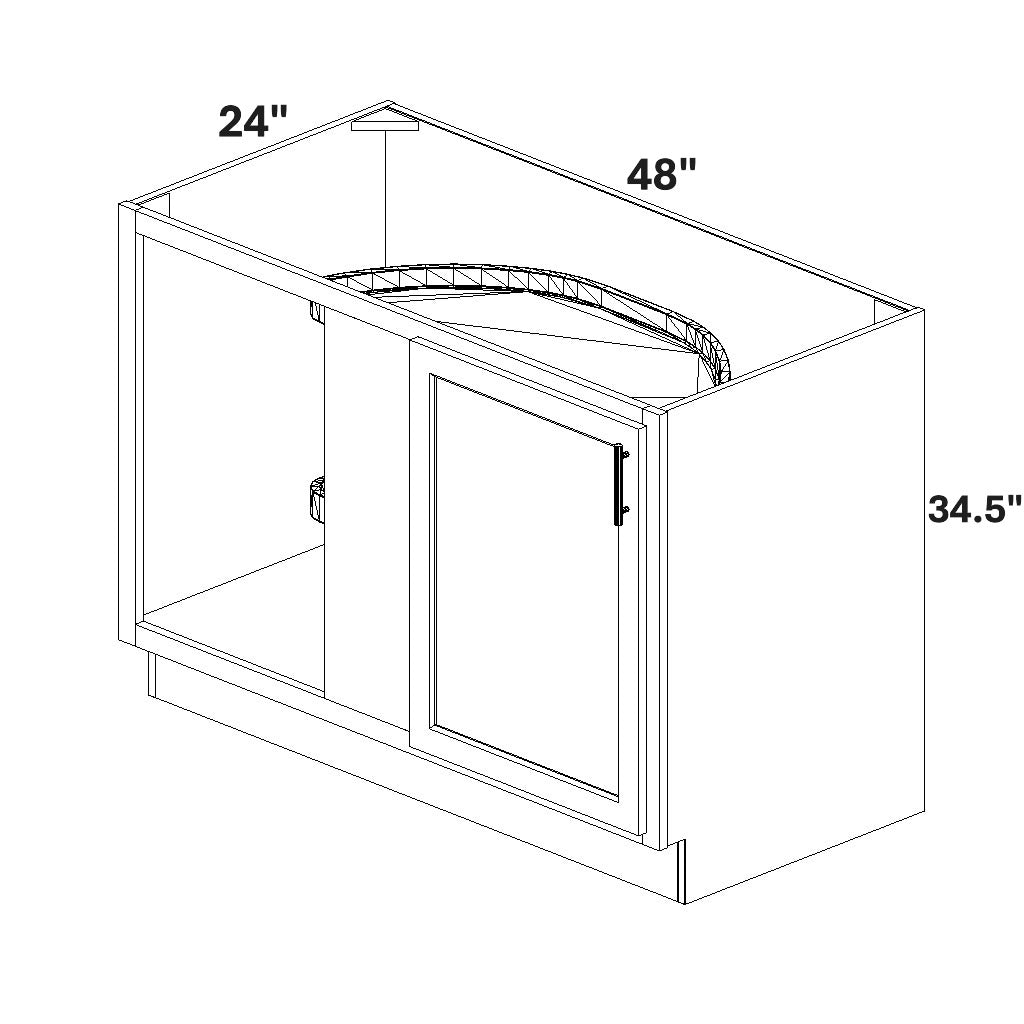 BB48FHD Left Swingout - Actual 48" (Min 49.5 / Max 52.5)