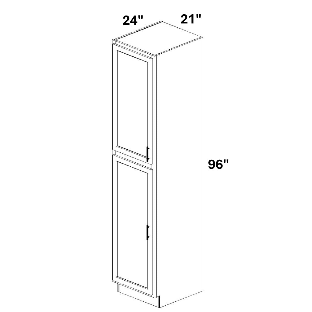 Pantry Cabinet Single Door Top and Bottom w/ 4 ROTs in Bottom
