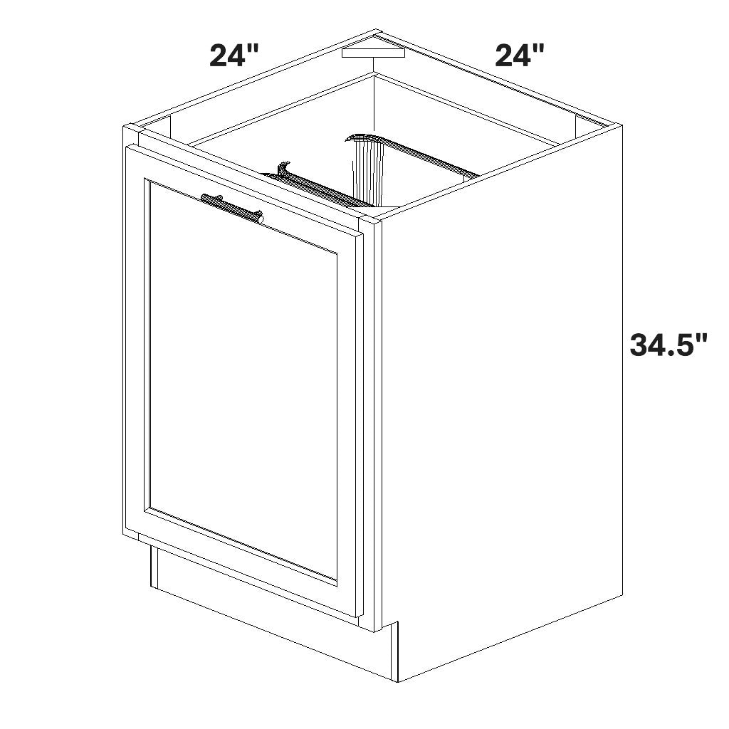 Base Single Full Height Door - Trashcan Pullout