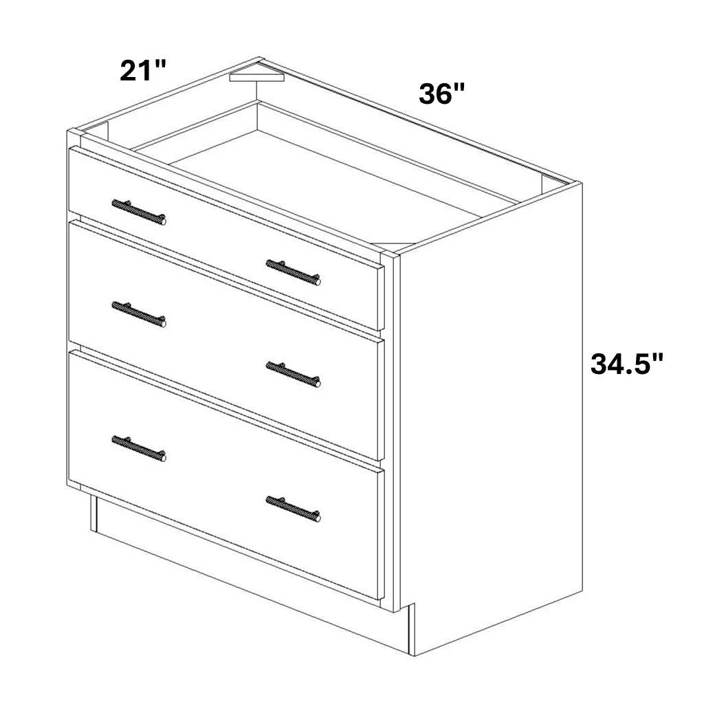 3 Drawer Vanity Base