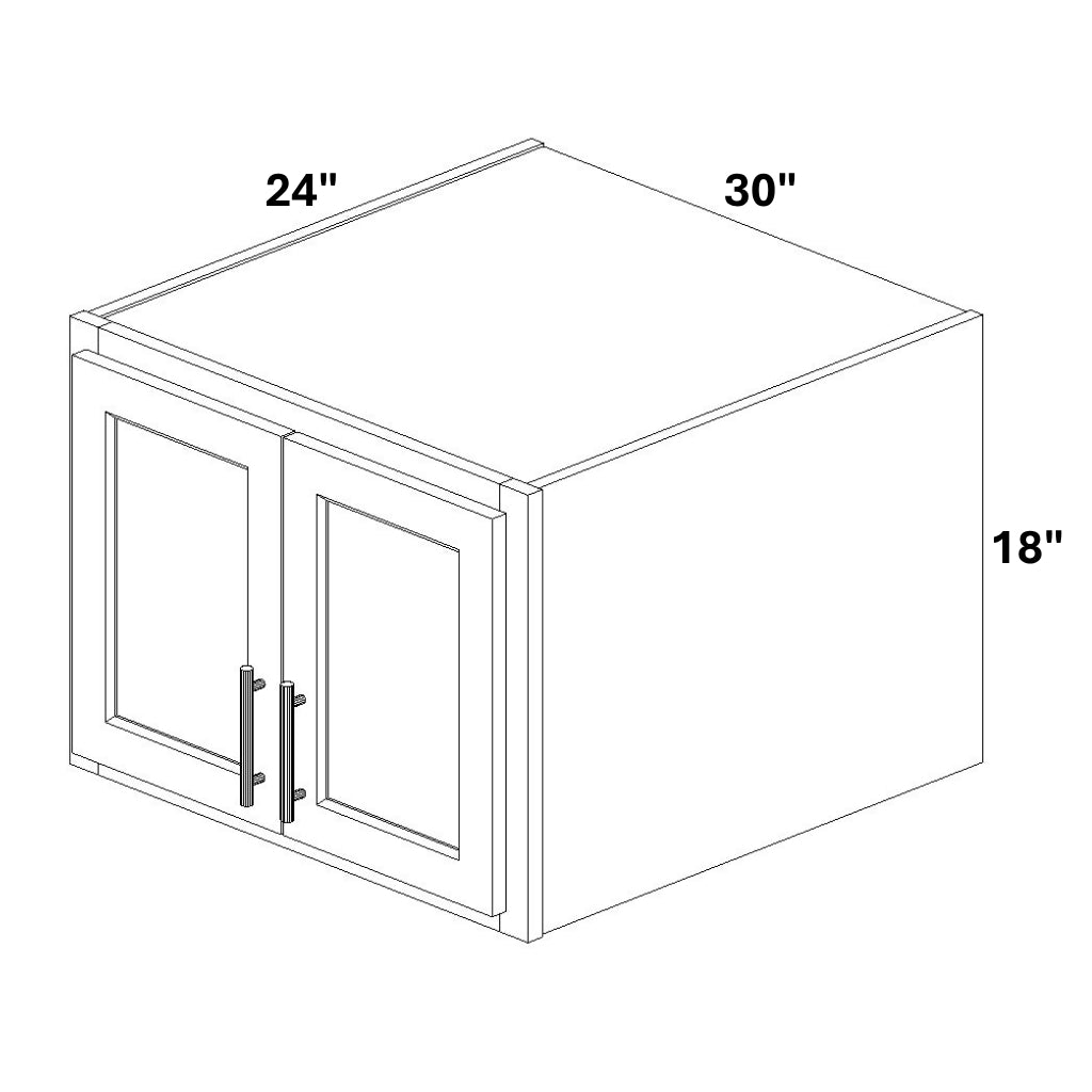 2 Door Wall Bridge Cabinet 24" Deep