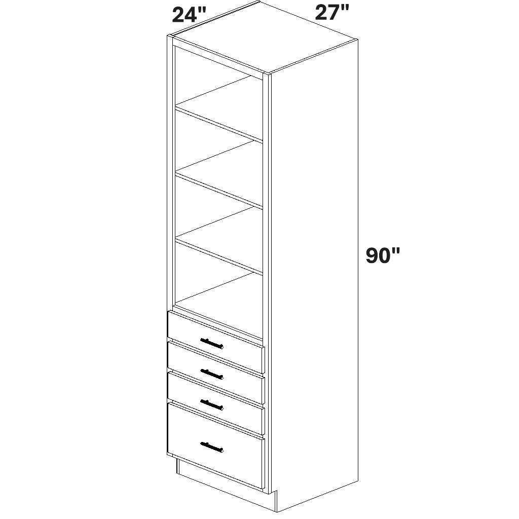 Closet Cabinet with 4 drawers at bottom