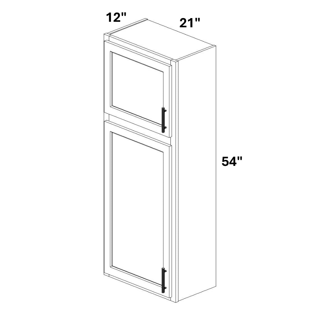 Single Door 18 over 36 Stacked Wall Cabinet