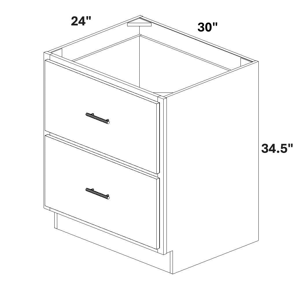 30" Base Cabinet with 2 Drawers