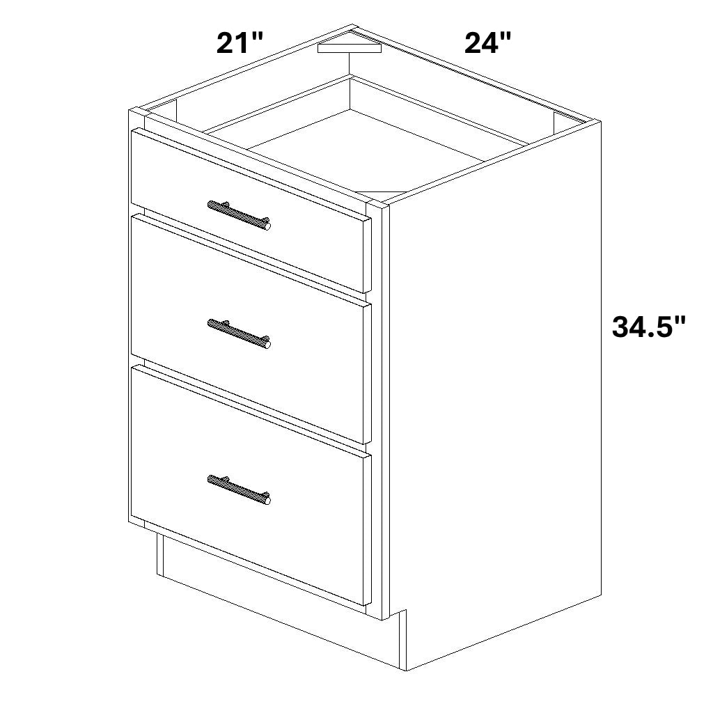 3 Drawer Vanity Base