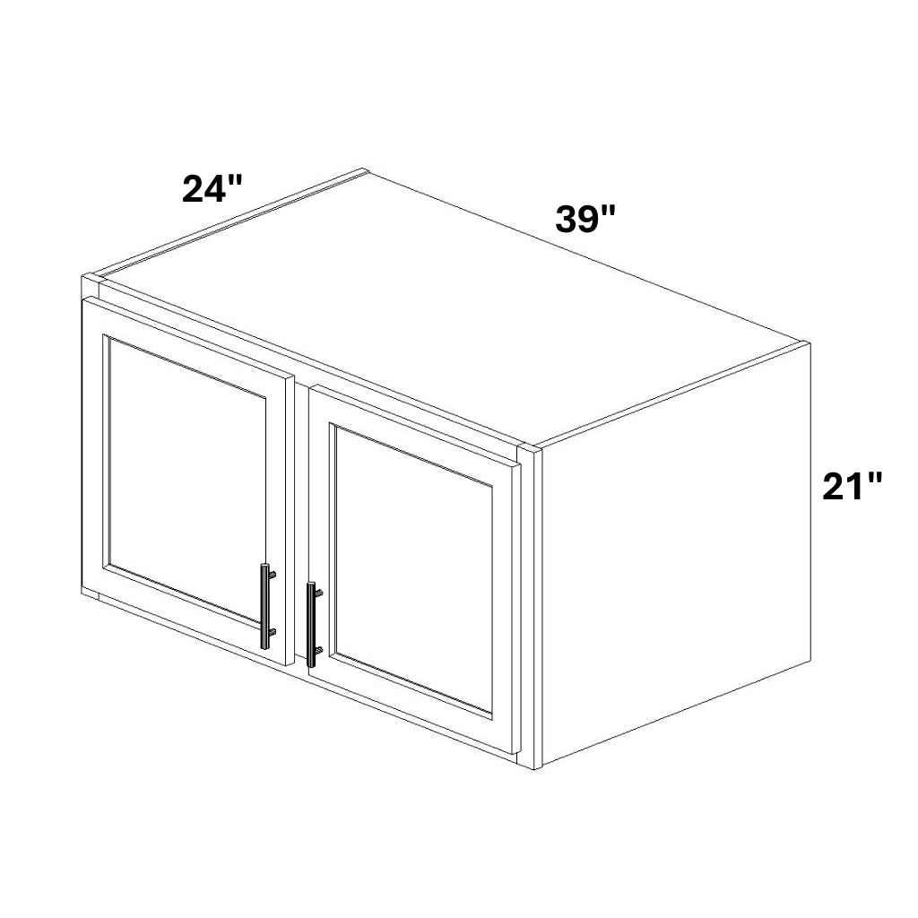 2 Door Wall Bridge Cabinet w/ Stile 24" Deep