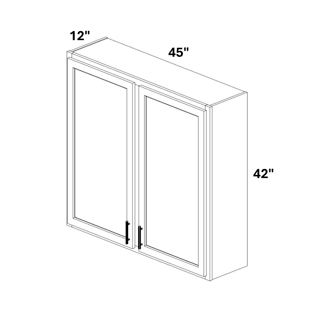 2 Door Wall Cabinet w/ Stile