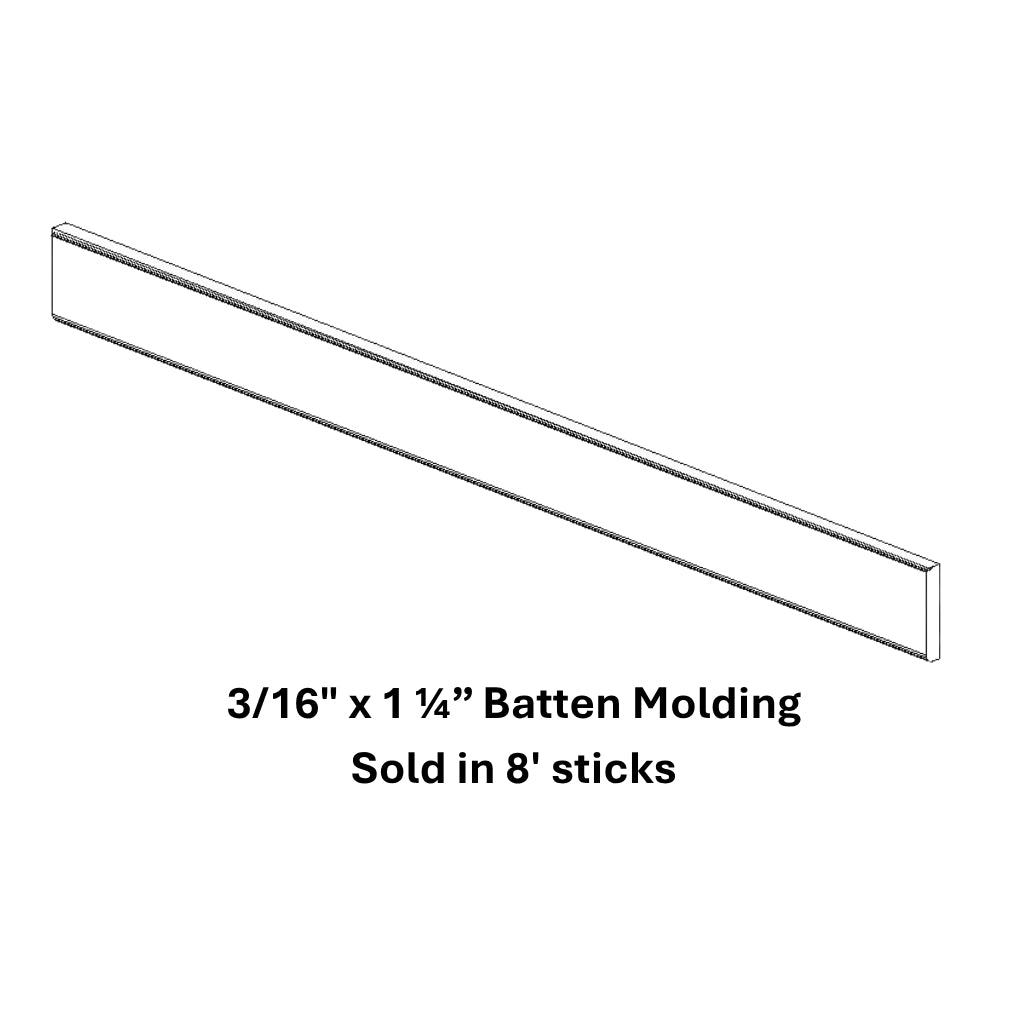 3/16 x 1.25" Batten Molding