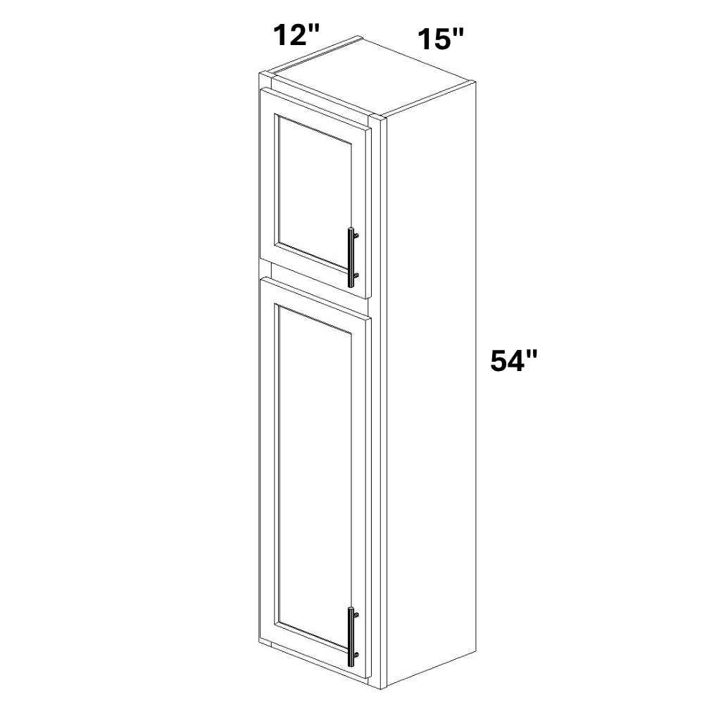 Single Door 18 over 36 Stacked Wall Cabinet