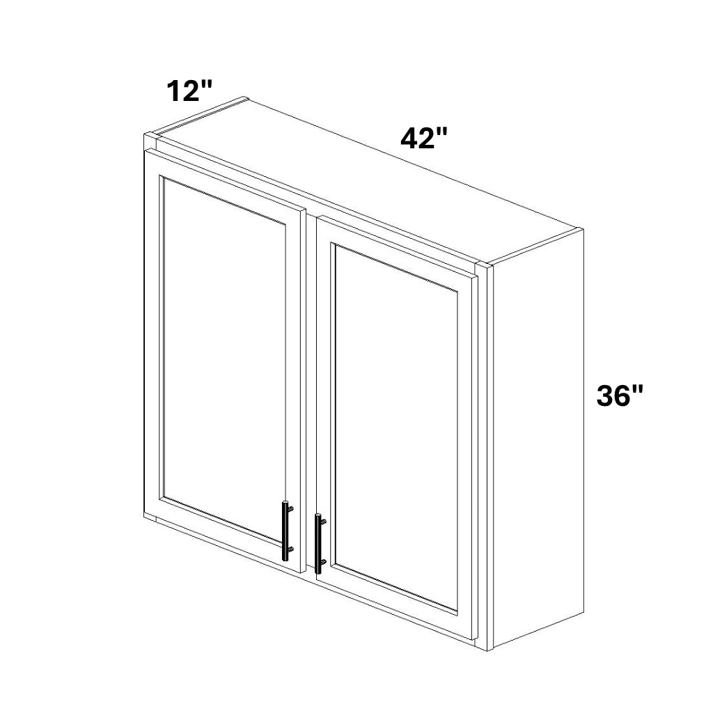 2 Door Wall Cabinet w/ Stile