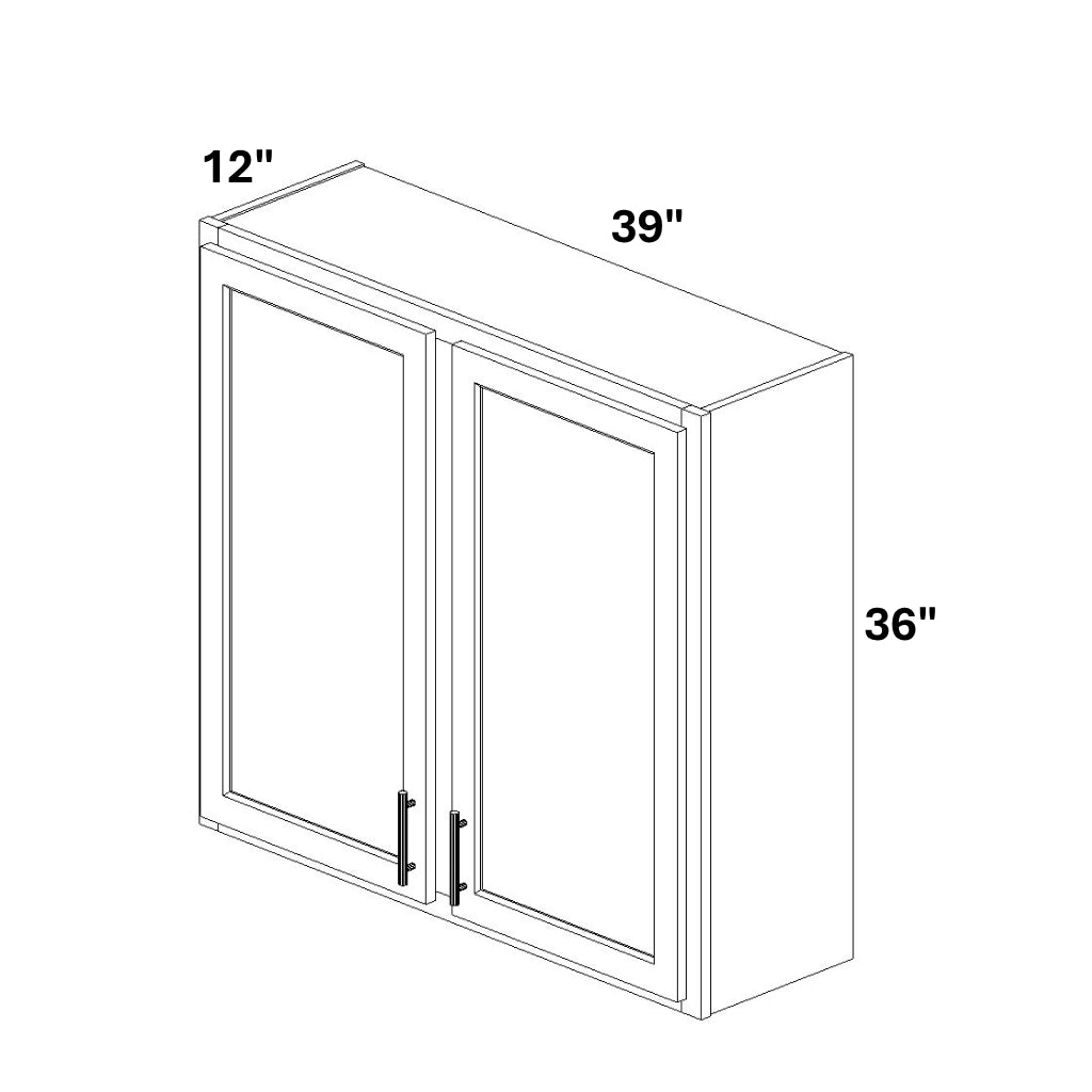 2 Door Wall Cabinet w/ Stile