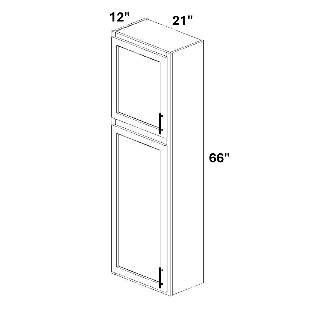 Single Door 24 over 42 Stacked Wall Cabinet