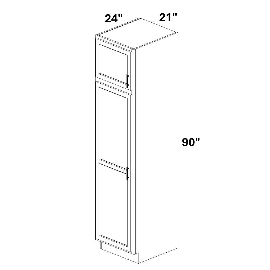 Pantry Cabinet Single Door Top and Bottom - 72 Configuration