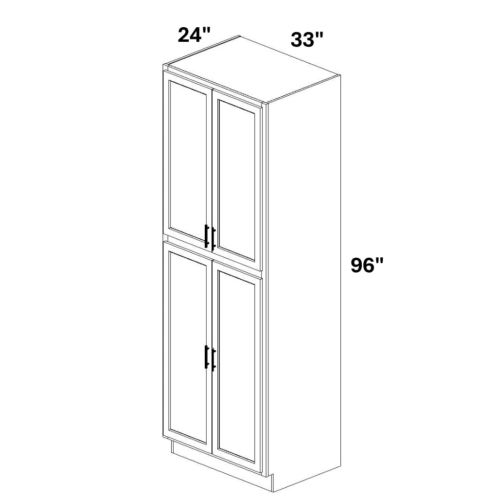 Pantry Cabinet Double Doors Top and Bottom