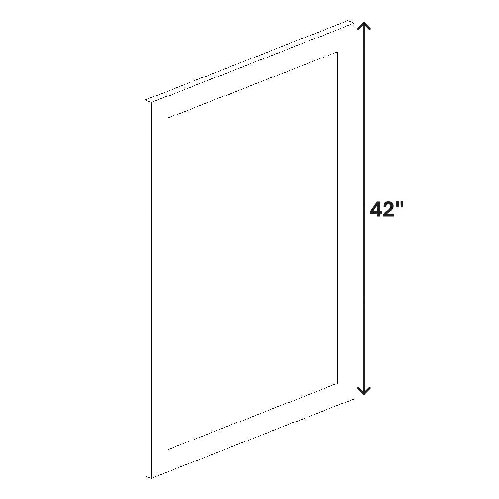Loose Wall End Deco Door for 42" High x 12" Deep Cabinet