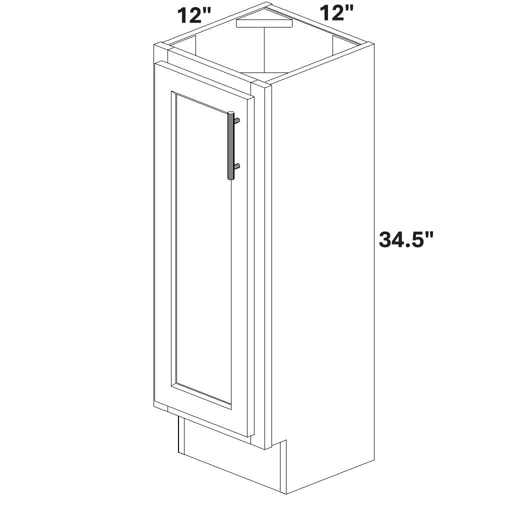 Base Single Full Height Door 12 Deep