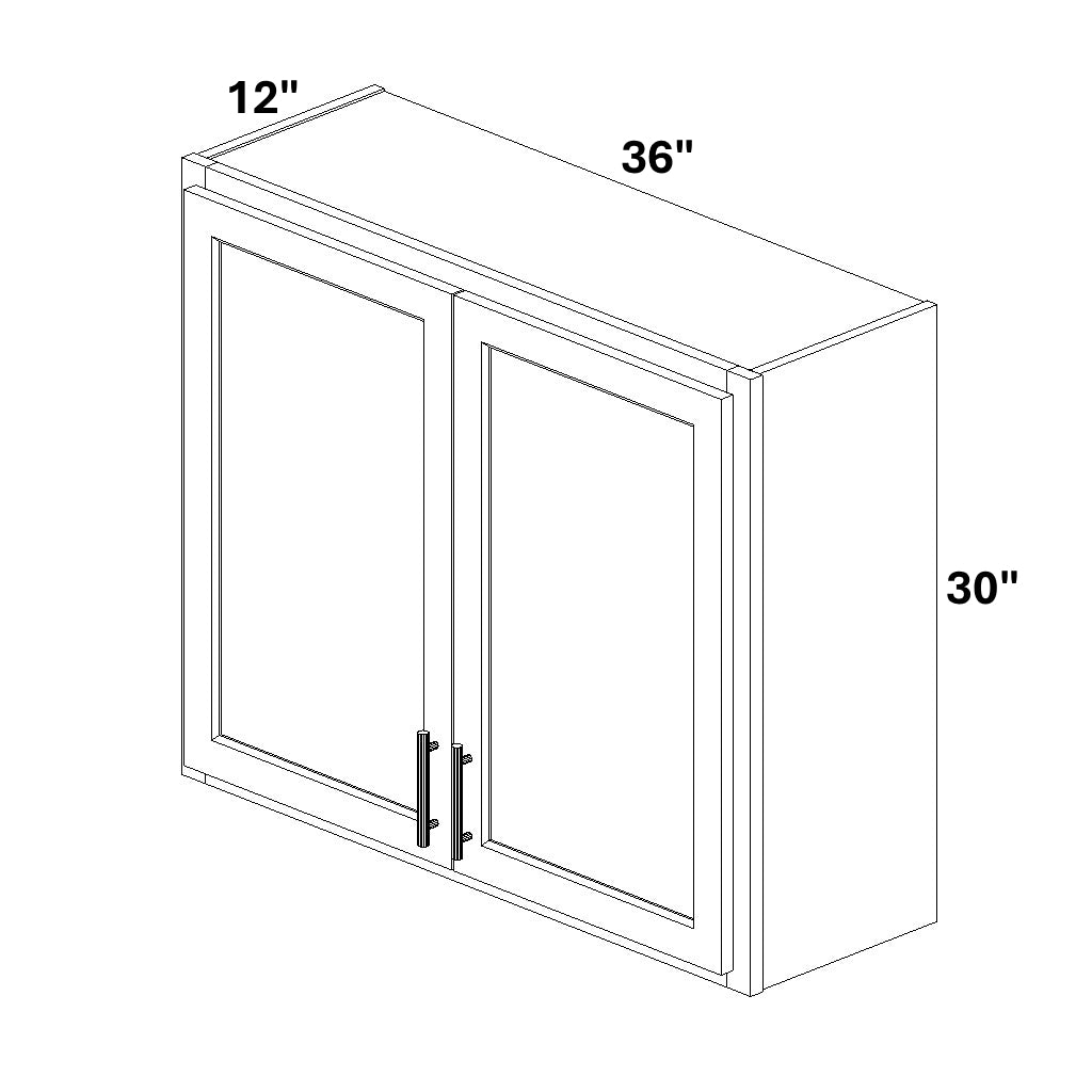 2 Butt Door Wall Cabinet