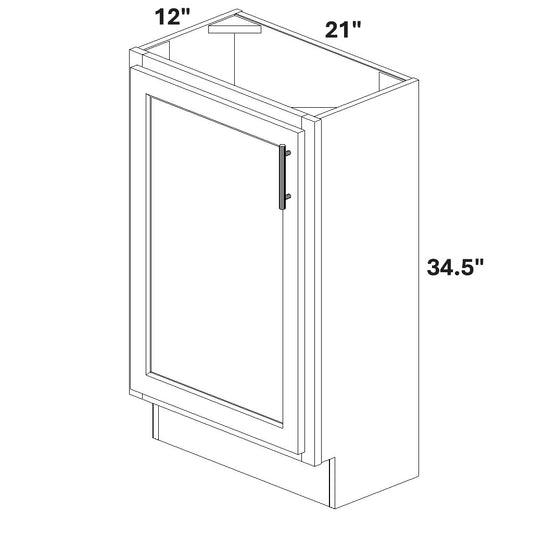 Base Single Full Height Door 12 Deep