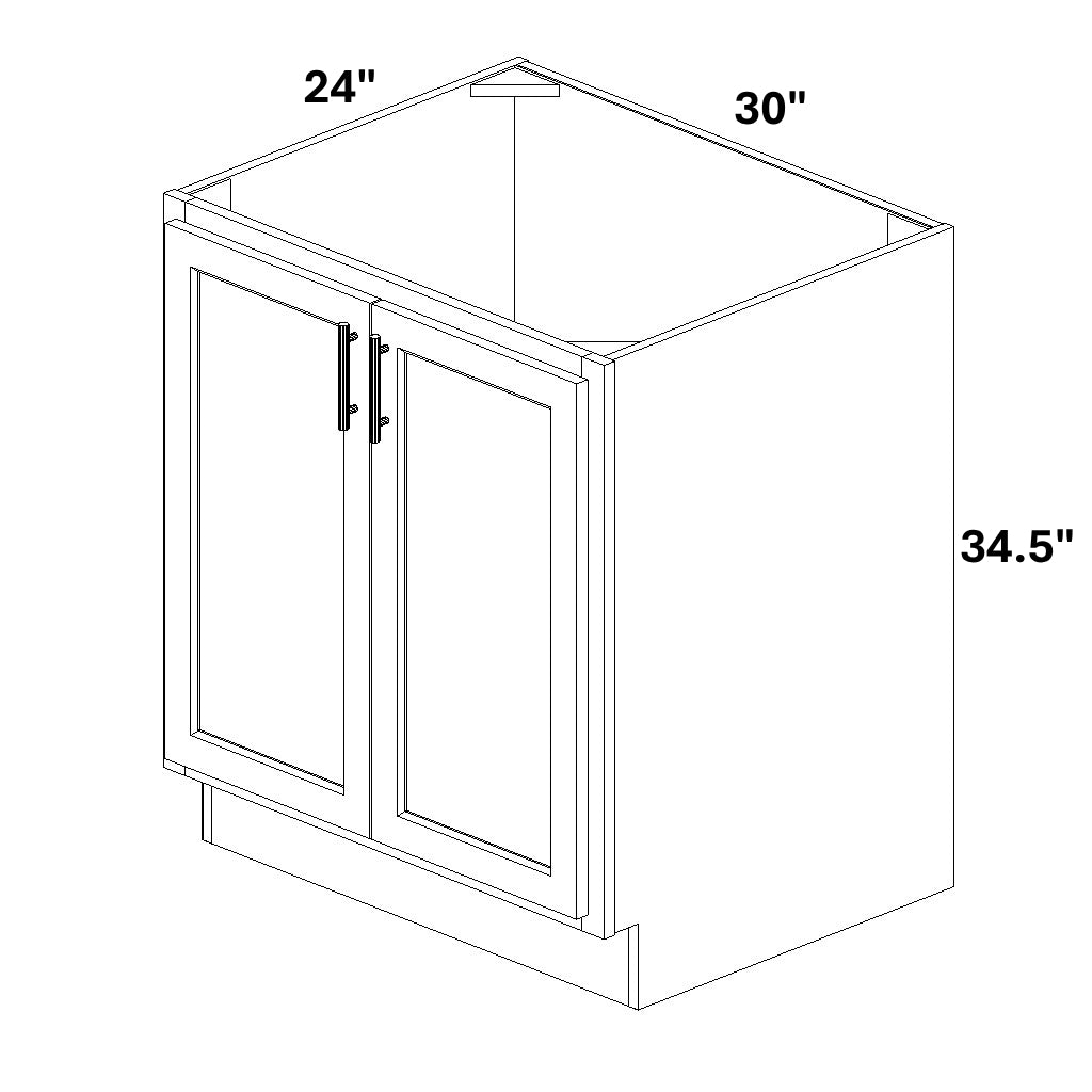 Sink Base 2 Full Height Butt Doors