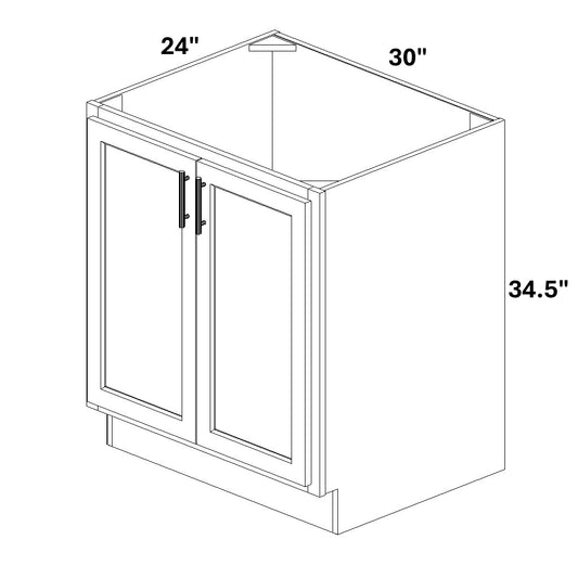 Sink Base 2 Full Height Butt Doors