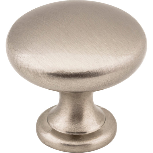 1-1/16" Diameter Satin Nickel Mushroom Knob