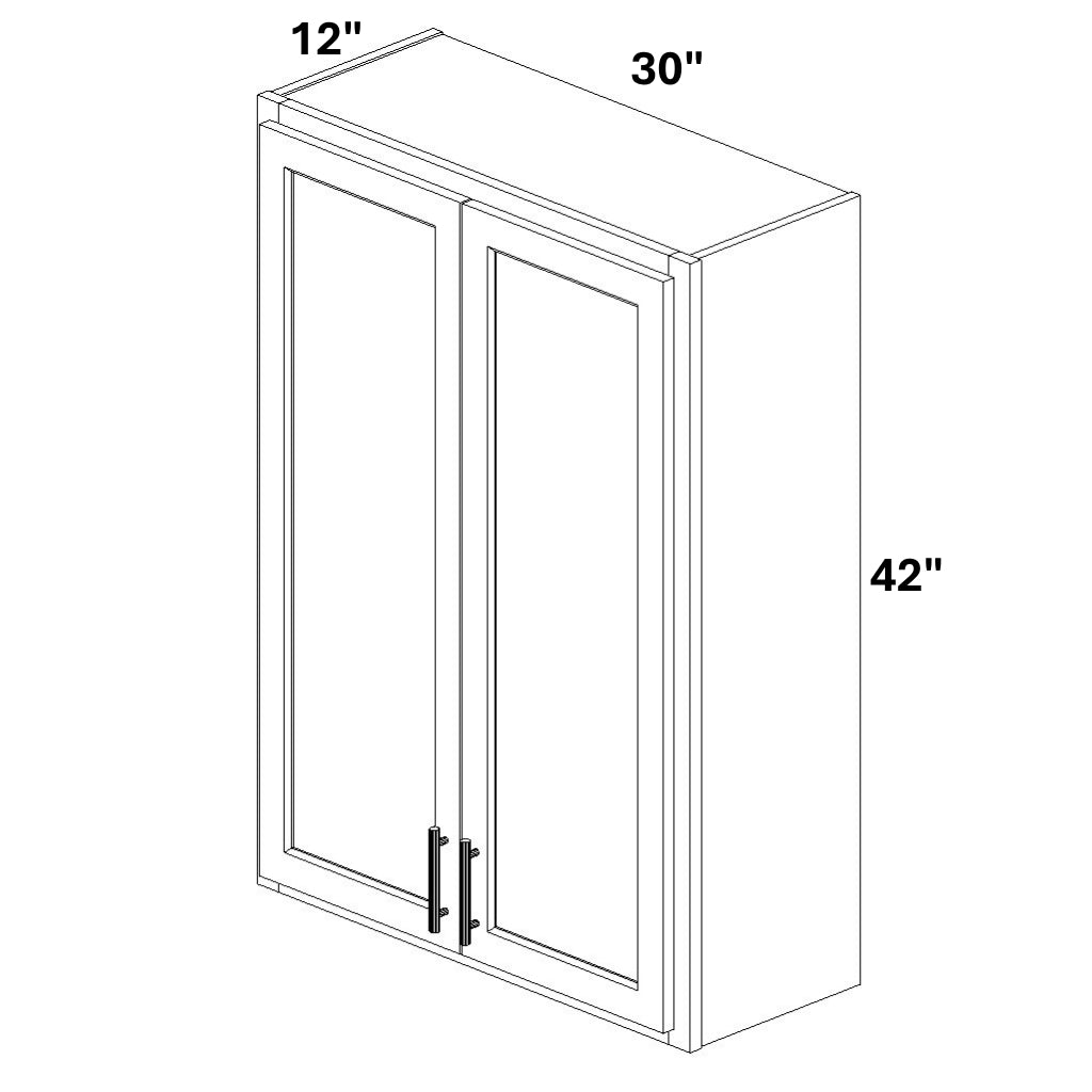 2 Butt Door Wall Cabinet
