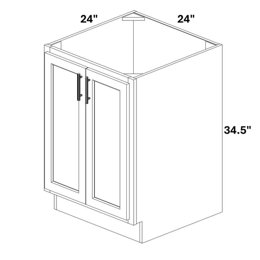 Sink Base 2 Full Height Butt Doors