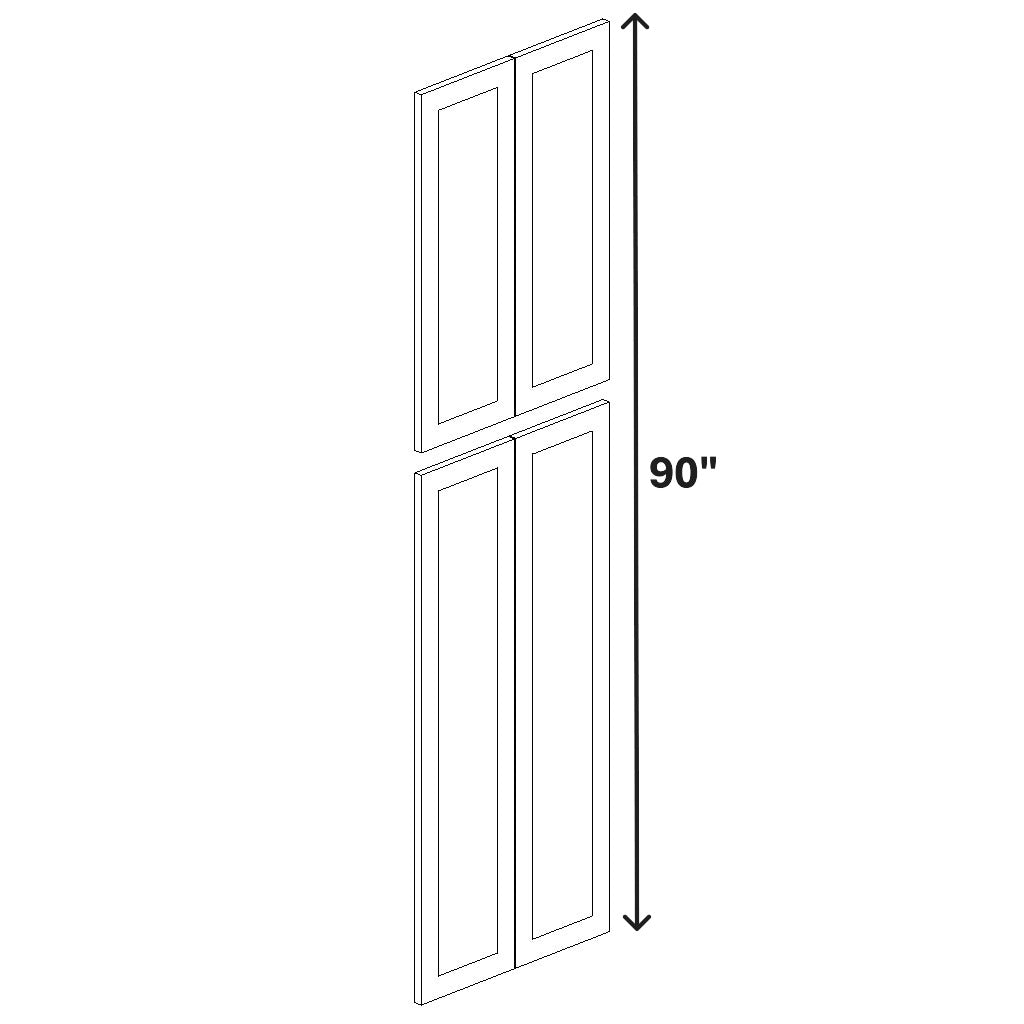 Loose Pair Deco Doors 22x34 & 22x48.5 for 90" Tall Cabinets 24" Deep