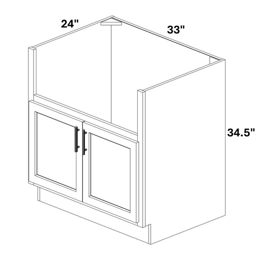 Apron Front Sink Base - 30x10 Cutout for Apron Sink