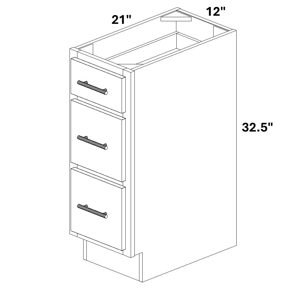 3 Drawer Vanity Base