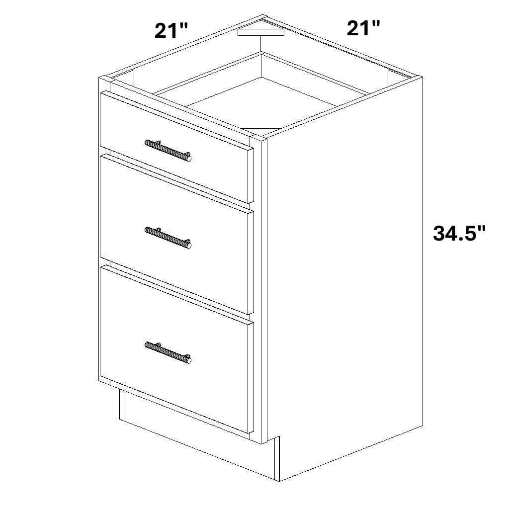 3 Drawer Vanity Base