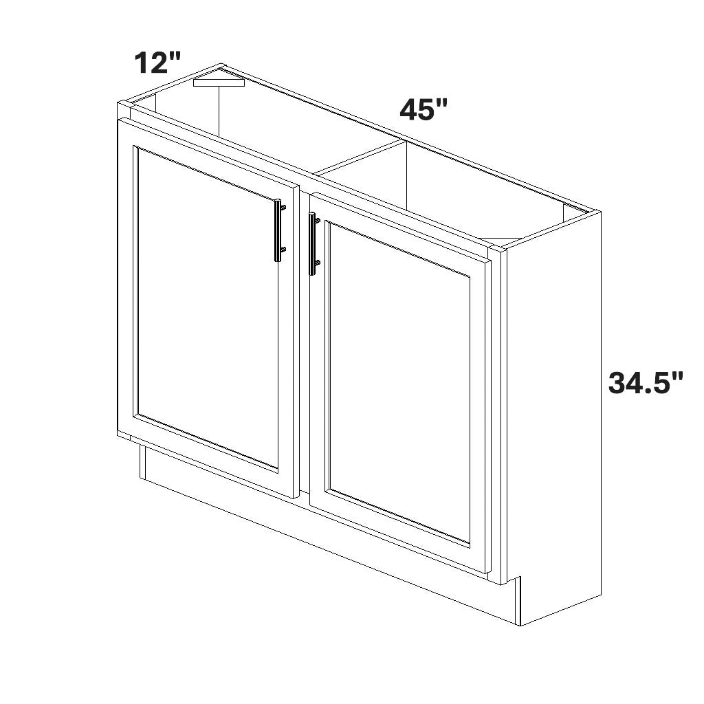 Base 2 Full Height Doors w/ Stile 12 Deep