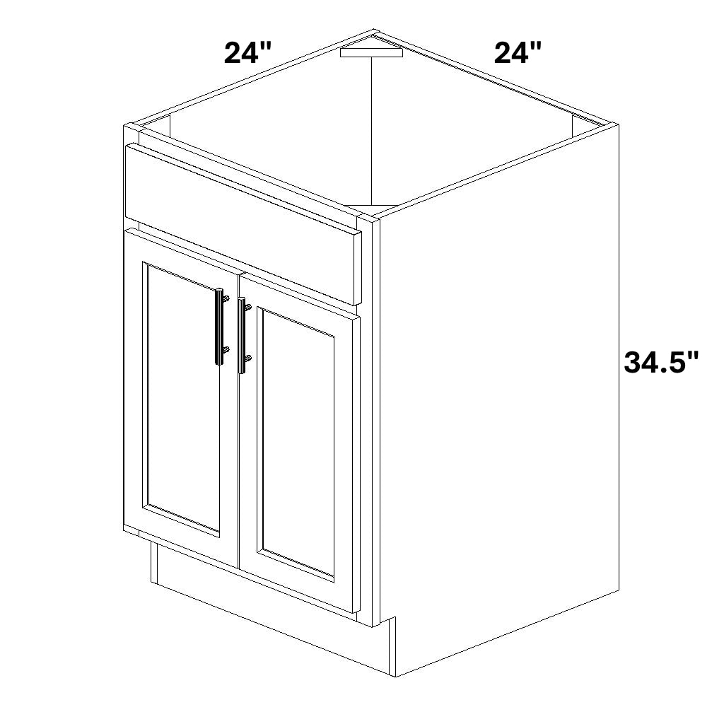 Sink Base 2 Butt Doors