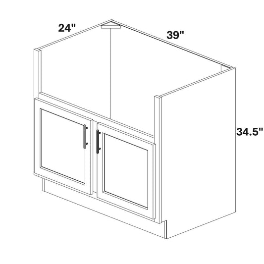 Apron Front Sink Base - 36x10 Cutout for Apron Sink