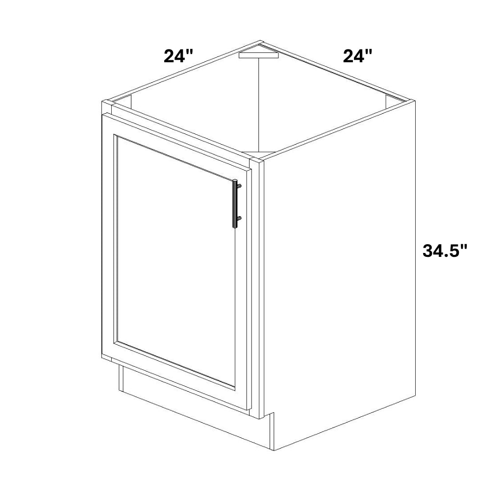 Sink Base 2 Full Height Doors w/ Center Stile