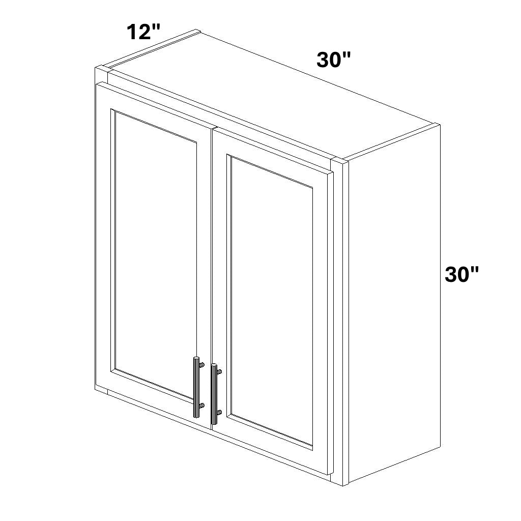 2 Butt Door Wall Cabinet