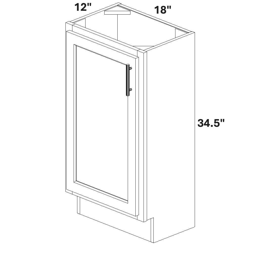 Base Single Full Height Door 12 Deep