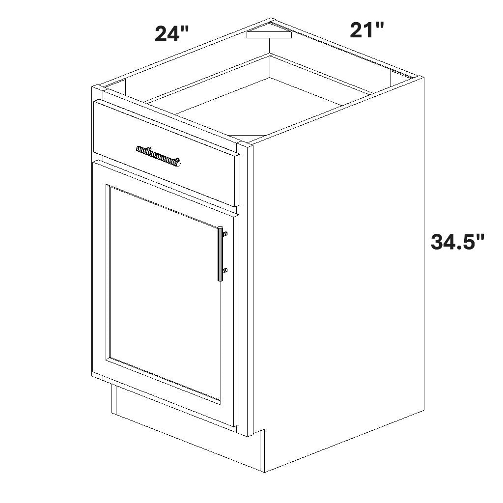 Base 1 Door / 1 Drawer w/ 2 Roll Out Trays