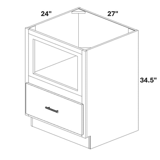 Microwave Base w/ Single Bottom Drawer